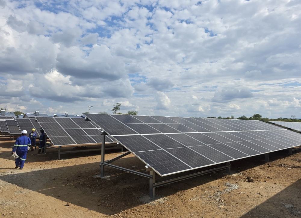 Installed solar panels